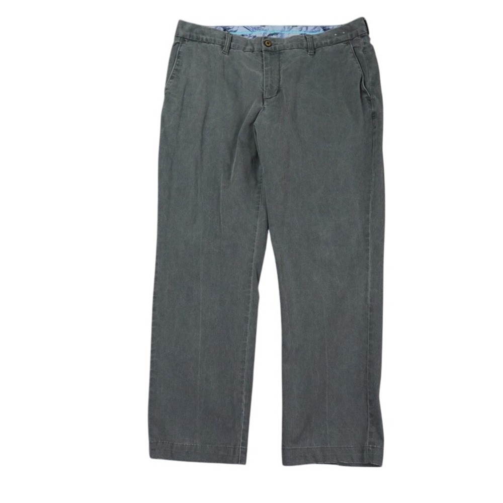 Tommy‎ Bahama Boracay Chino Pants Mens 36x30 36x28.5 inseam Gray Stretch Cotton